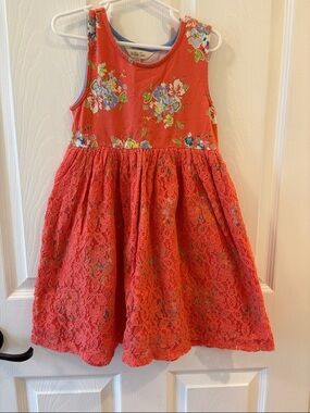 Matilda Jane Coral Floral Lace Dress for Kids